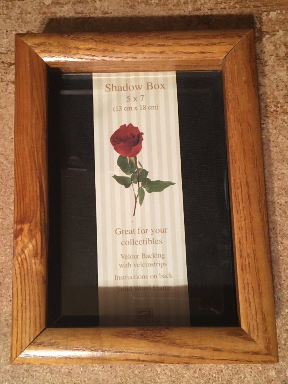VINTAGE STRUCTURAL INDUSTRIES INC INSTANT SHADOW BOX SOLID WOOD FRAME 5" X 7"